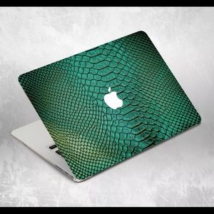 MacBook Air green snake skin case